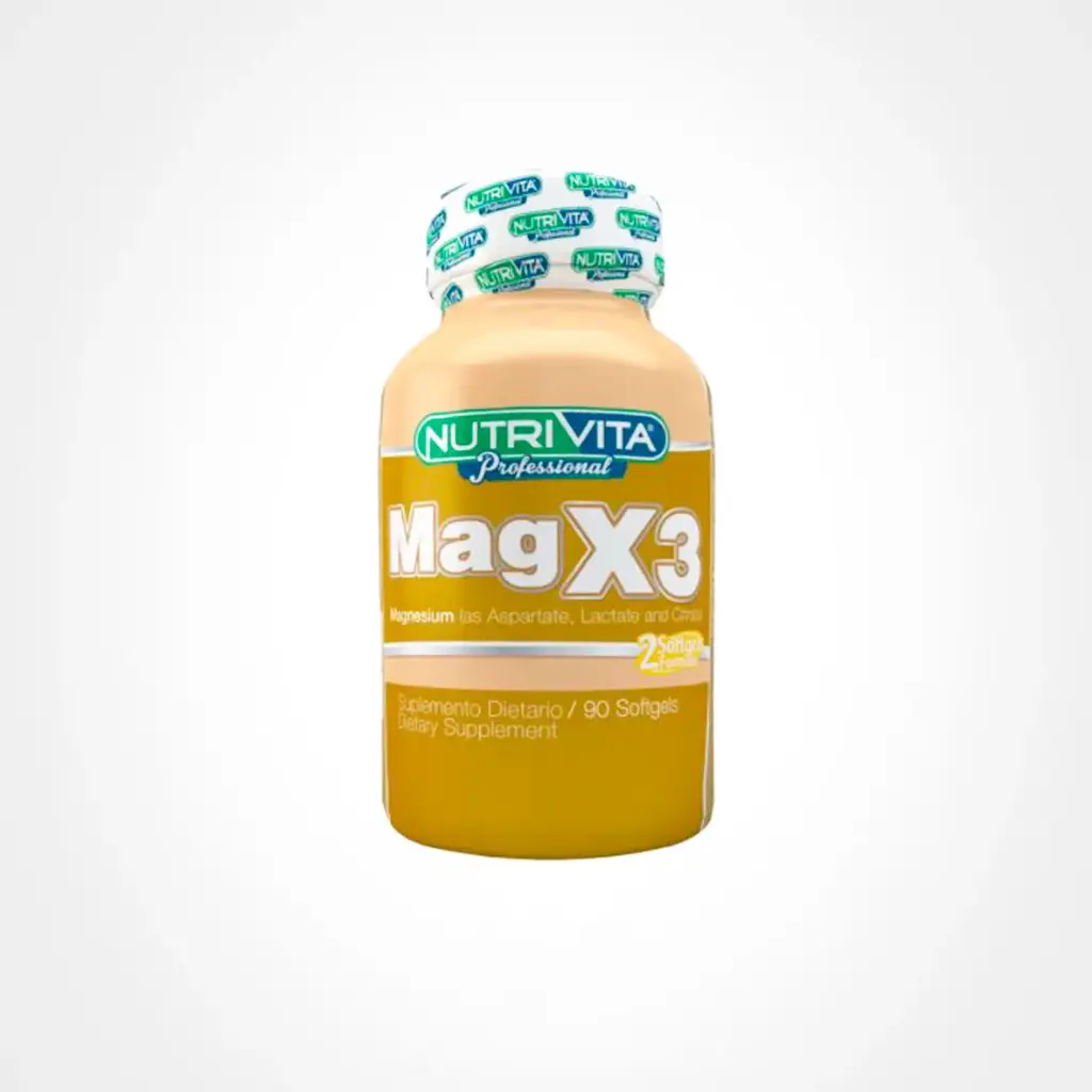 MAGX3 (MAGNESIUM ASPARTATE, LACTATE, CITRATE) FCO X90 SOFT