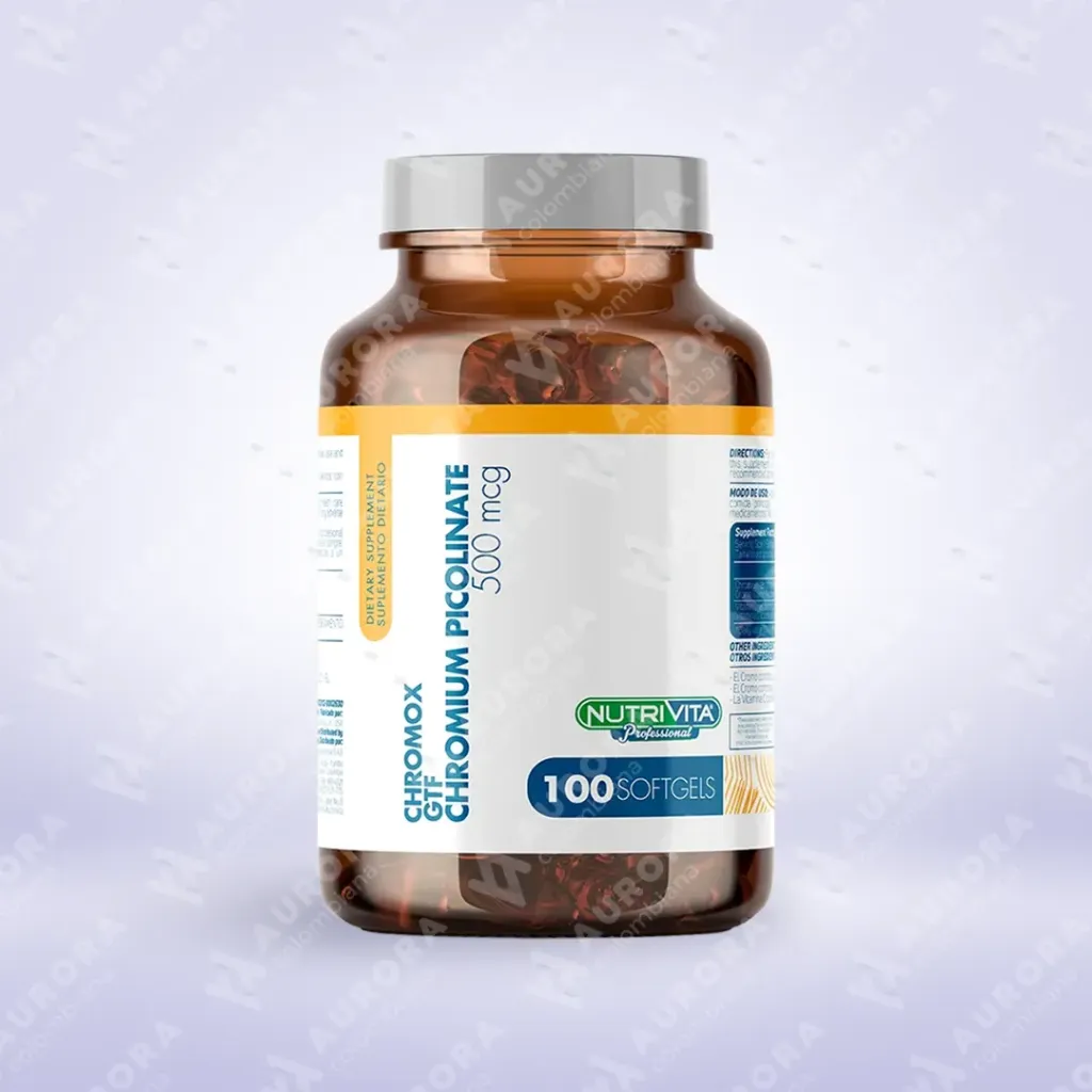 [312] GTF CHROMIUM PICOLINATE 500MCG FCO X100 SOFT